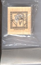 Flowers Watering Can Rubber Stamp Stampin' Up Wood Mounted