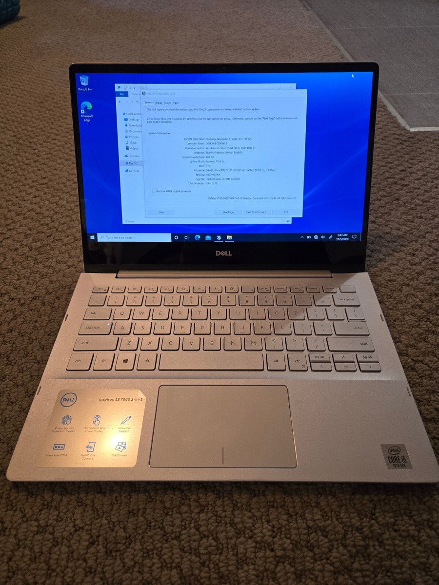 ⭐️M1120A⭐️Dell Inspiron 7391 2n1 i5-10210u Dell Inspiron 7391 2-in-1 Laptop 13.3