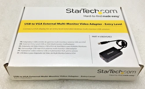StarTech USB to VGA External Video Card Multi Monitor Adapters USB2VGAE3