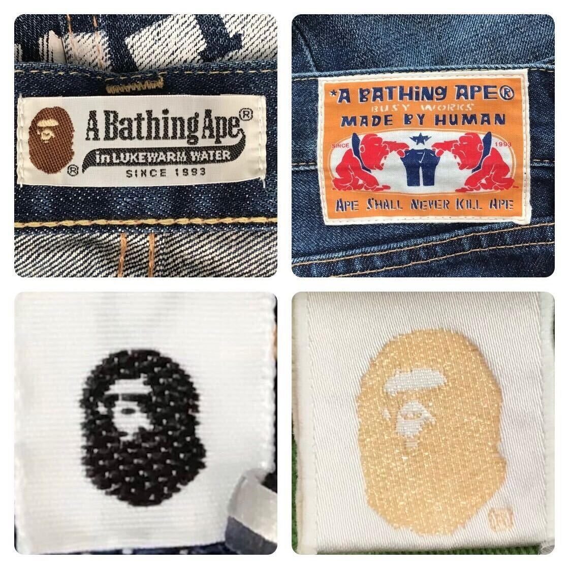 BAPE ASNKA LOGO Denim Pants a bathing ape NIGO Size L | eBay