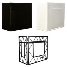 American DJ Pro Event Table 2 MB Foldable DJ Booth Facade Black White Scrims