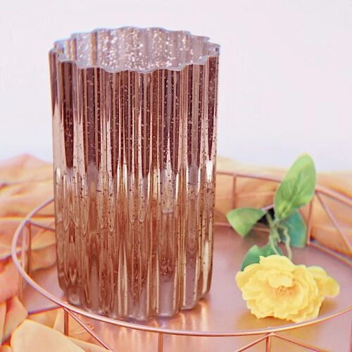 Vela de Boda rosa de vidrio titulares votivas