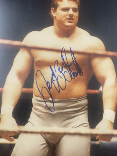 FOTO FIRMATA DAVEY BOY SMITH AUTOGRAFATA 8X10 WWF LEGGENDA BECKETT BAS SLABBED - Foto 3 di 5