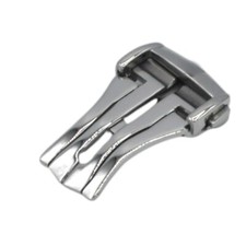 18mm Stainless Steel Silver Color Deployment Watch Clasp For Omega