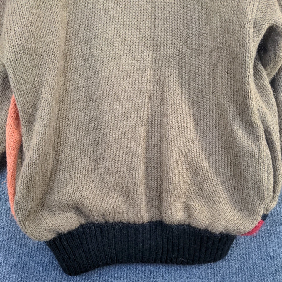 Cervelle Women's Acryclic Mohair Blend Cardigan Multi L Fall Leaf Pattern Knit - Image 4 of 4