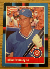 Mike Brumley Donruss Baseball Card #609 1988 Chicago Cubs MLB Trading Vtg
