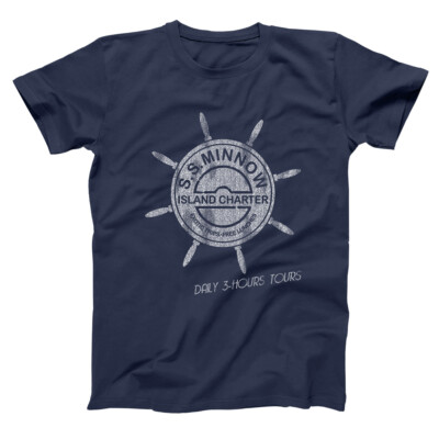 Ss Minnow Funny  Boat  Yacht  Captain  Humor Navy Basic Men's T-Shirt