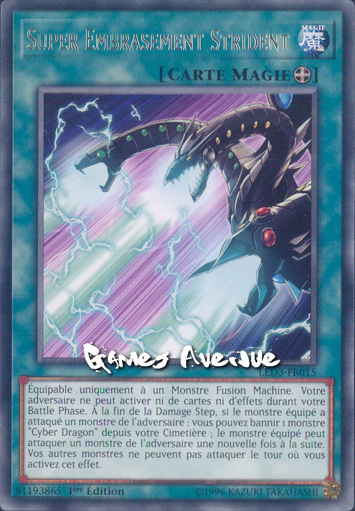 Yu-Gi-Oh Super Strident Fire LED3-FR015 VF Rare Trading Card