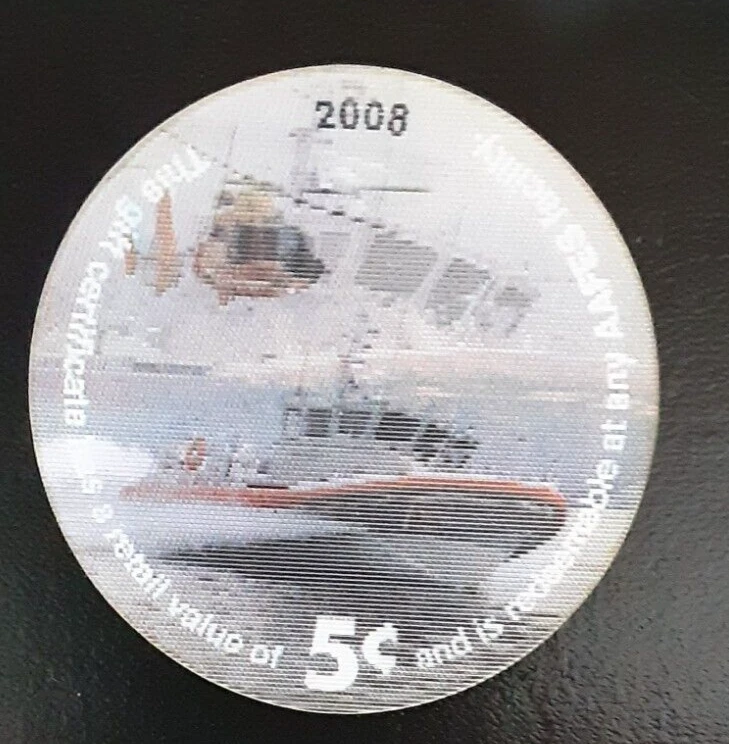 11M5   5 Cents 2008 AAFES Lenticular Pogs  Very Fine - Image 2 of 2