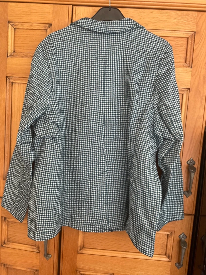 Lands End Ladies Jacket Blazer UK 24 / 26 BNIB New Herringbone Aegean Sea - Image 3 of 4