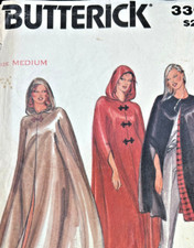 Butterick 3361: Evening or Day Floor Length Hooded Cape Vintage Sewing Pattern