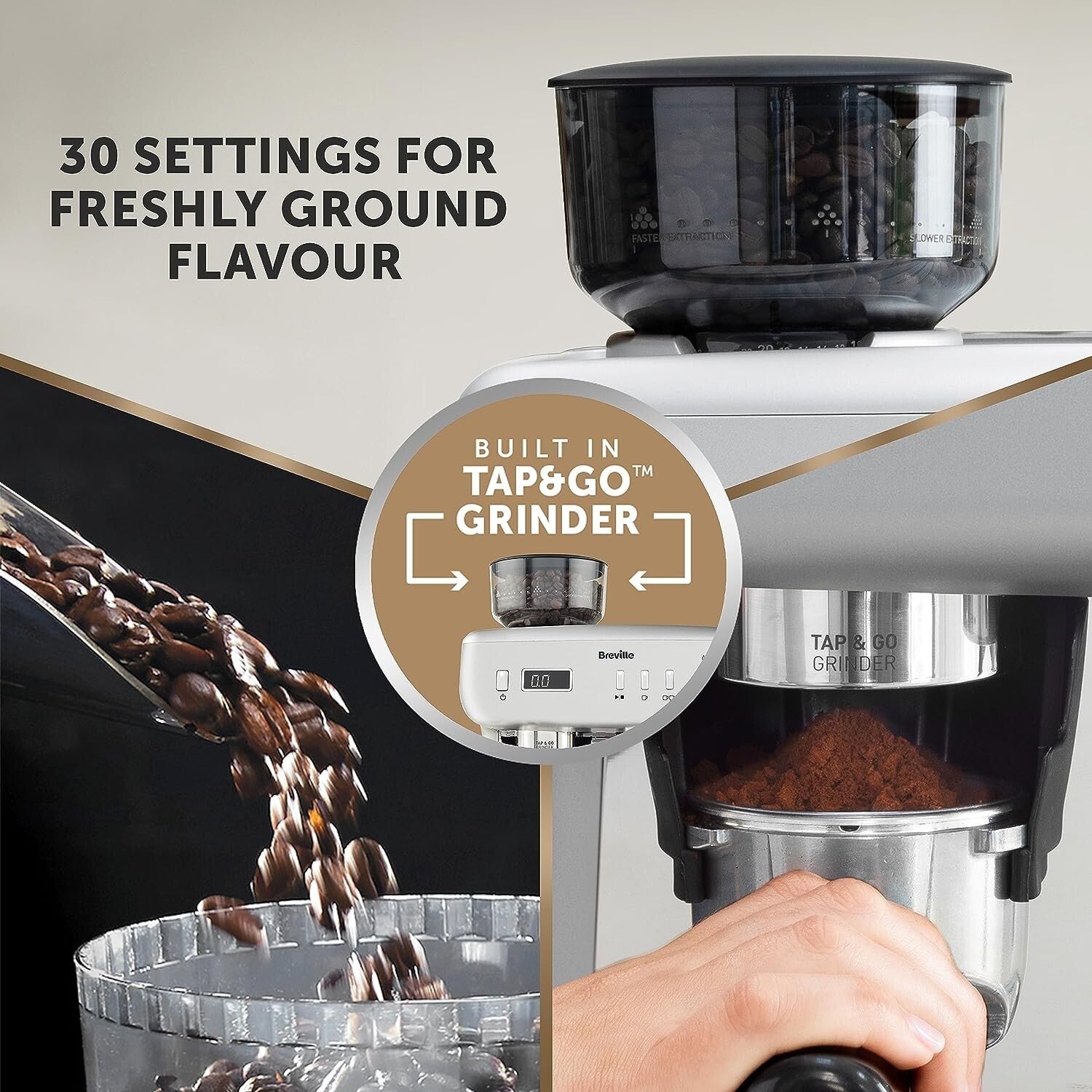 BREVILLE VCF153 Barista Max+ Bean To Cup Coffee Machine Auto Grinder