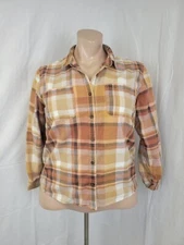 Universal Thread Women’s Plaid Long Sleeve Button-Down Flannel Shirt Size XL