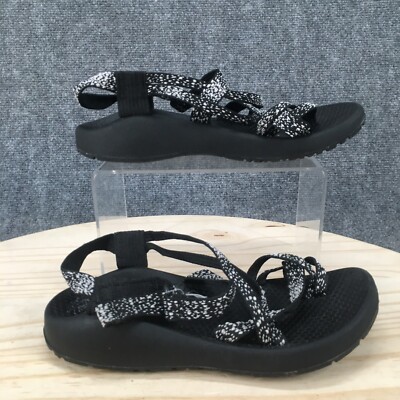Chaco Sandals Womens 6 ZX2 Classic Hiking Strappy Black Comfort Toe-Loop Flats