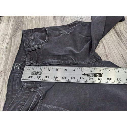 Just Black Womens Size 28 Fringe Hem Distressed Skinny Black Denim Jeans - Picture 10 of 11