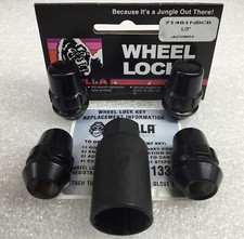 4 Pc Gorilla 12-20 Black Lug Nut Wheel Rim Locks 34 Hex 4 Pc Gorilla 12-20 Black Lug Nut Wheel Rim Locks 34 Hex