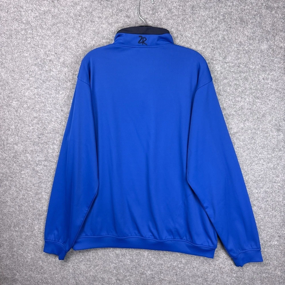 Zero Restriction Mens Quarter Zip Golf Pullover Blue Performance Jacket XXL 2XL - product detail image 10