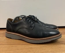 Johnston & Murphy Men’s Upton Plaid Toe Black Full Grain Shoes Size 9.5