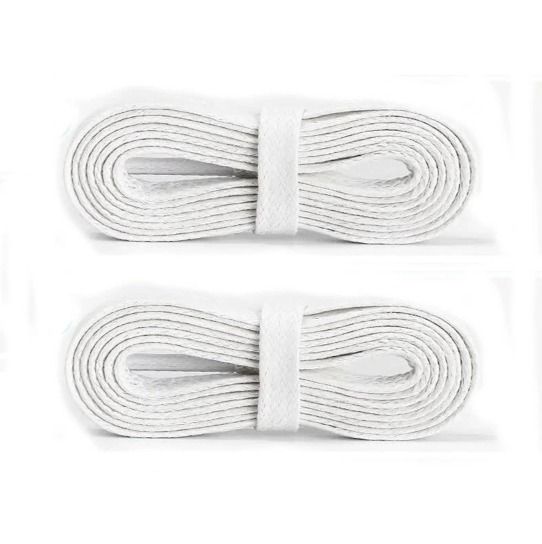 Lacets de rechange blancs plats cirés hommes femmes travail décontracté bottes robe randonnée