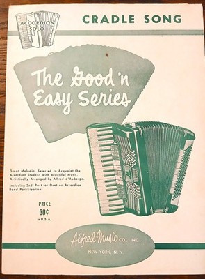 CRADLE SONG - 1954 The Good 'n Easy Series - accordion sheet music