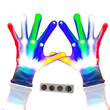 LED Gloves Toys for Boys Girls Stocking Stuffers Light Up Gloves for Christmas