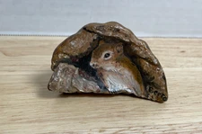 Original by Berta Spring Lake Minnesota Squirrel Hand Painted Wood Piece