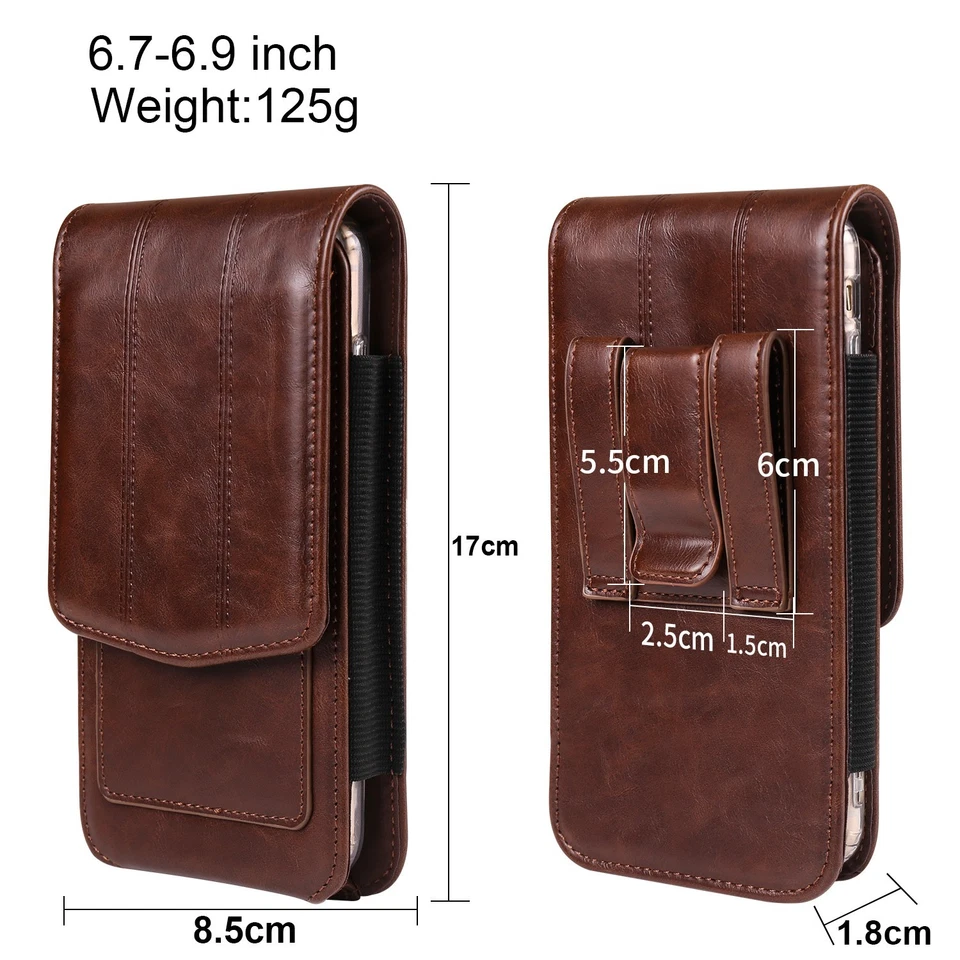 Funda con clip para cinturón de cuero para 17 Pro Max/16 Foto 3 de 4