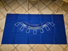 Blauer Blackjack-Teppich wie im Casino