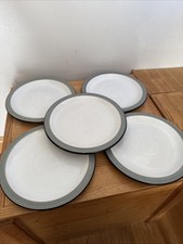 5 X Denby Jet Grey Side Plate Factory 2nd circa 2012 Used