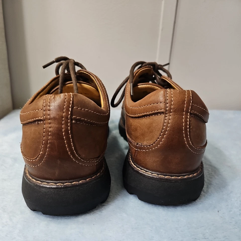 CHAPS Mens Brown Leather Dress Oxford Lace Shoes size 8M 96-6018 - Image 4 of 4