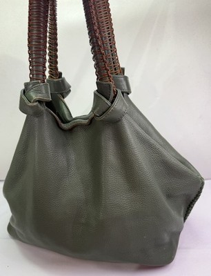Callista Micro Top Hobo Shoulder Purse Handle Bag In Light Green Grained Leather