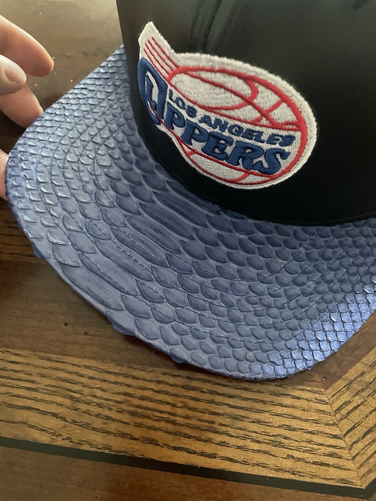 Just Don LA Clippers Leather Python Snakeskin Hat - image 2