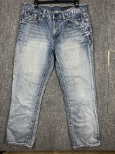 TK Axel Treadwell Men's 34x32 Relaxed Straight Leg Jeans Blue Medium Wash