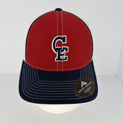 #ad #ad Pacific Headwear 404M Flexfit Trucker Cap Red Navy White “Cal Energy 60” S M $15.99