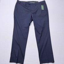 Alfani Slim Fit Navy Blue Dress Pants Mens 42x30 Stretch Wrinkle Resistant NEW