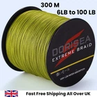 300m Dynema Army Green PE Extreme Braided Fishing Line NEW UK