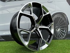 4X 19" Jantes Polies Argent+Noir Style Audi RS6 Perf: S'adapte Pour A4 A5 Q5