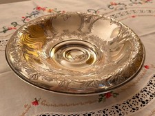 Lazarus Posen Witwe Signed Large Repoussé Solid Sterling Silver Fruit Bowl Grape