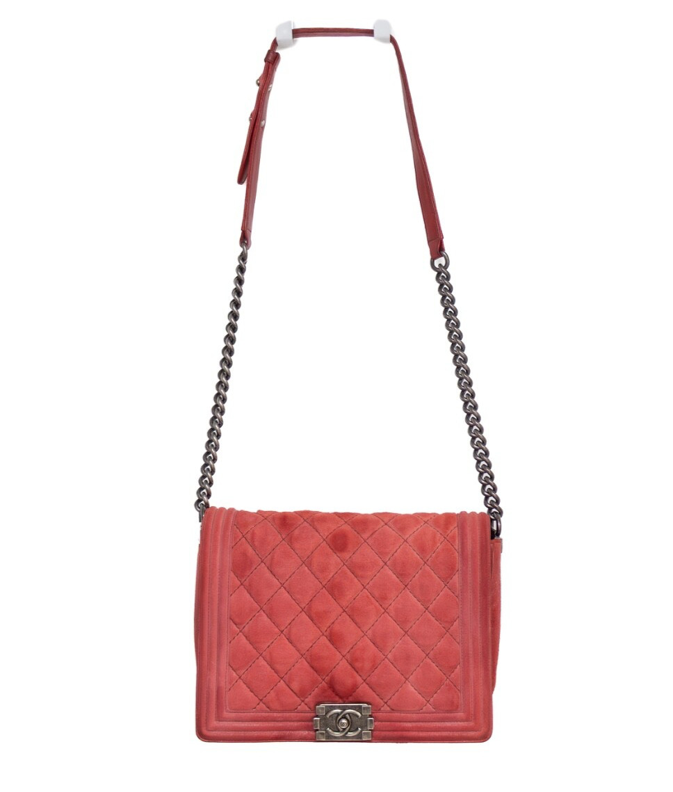VTG CHANEL Red Pearl Medium LeBOY Flap Shoulder Bag - Authentic image 5