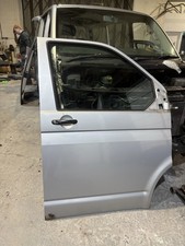 VW T5 2009 2.5 Tdi Drivers Side Right Front Door In LA7W Silver
