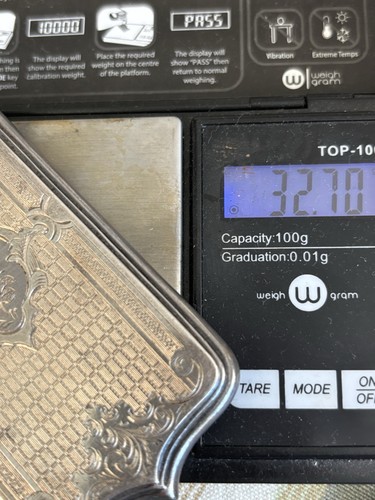 Sterling Silber Edwardianische gravierte Zigarettenkarte Klappetui 32,7 g 925 - Bild 10 von 12