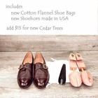 $545 Bergdorf Goodman GRAVATI Women's 7.5 M Deerskin Flats 2980 * add $15 Trees — photo 4