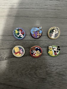 Disney DLR Set of 6 Best Friend Pins Ariel Aladdin Winnie the Pooh Mowgli Oliver