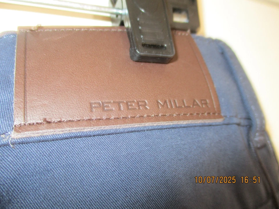 Pantalones Peter Millar Crown hechos a mano para hombre talla azul marino Delvin 5 bolsillos nuevos con etiquetas $245 Foto 3 de 4