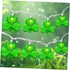 8.5FT Clear Green Shamrock Lights, St Patricks String Lights 8.5Ft Shamrock-2
