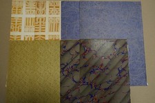 8 x Blätter antik gemustertes Papier für Kunst Bastel Collagen Buchbinderei Puppenstube