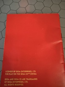Wonder Dog For Sega CD *Red Version* Manual Only *Rare*!