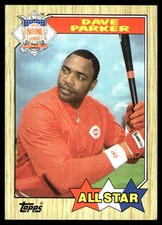Dave Parker 1987 Topps #600 Cincinnati Reds MLB READ FREE SHIPPING AutographDen