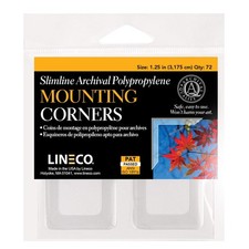 Lineco 72 Pack 1.25 in Clear Slimline Mounting Corners Self Adhesive Photos DIY