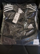 New adidas Men's Essentials 3-Stripes Track Suit Pants Jacket GK9651 Black - XL